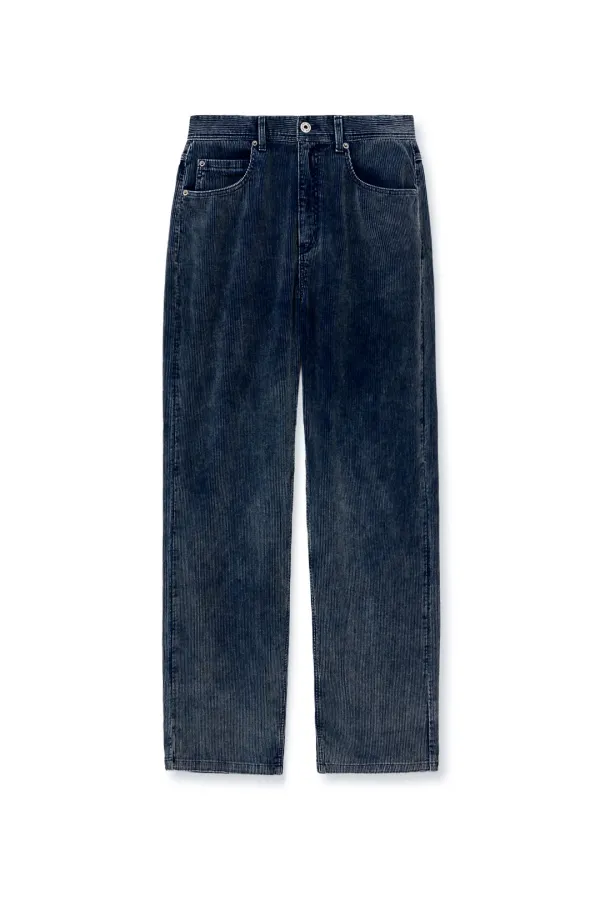 WASHED CORDUROY PANTS FOR MEN IN BLUE