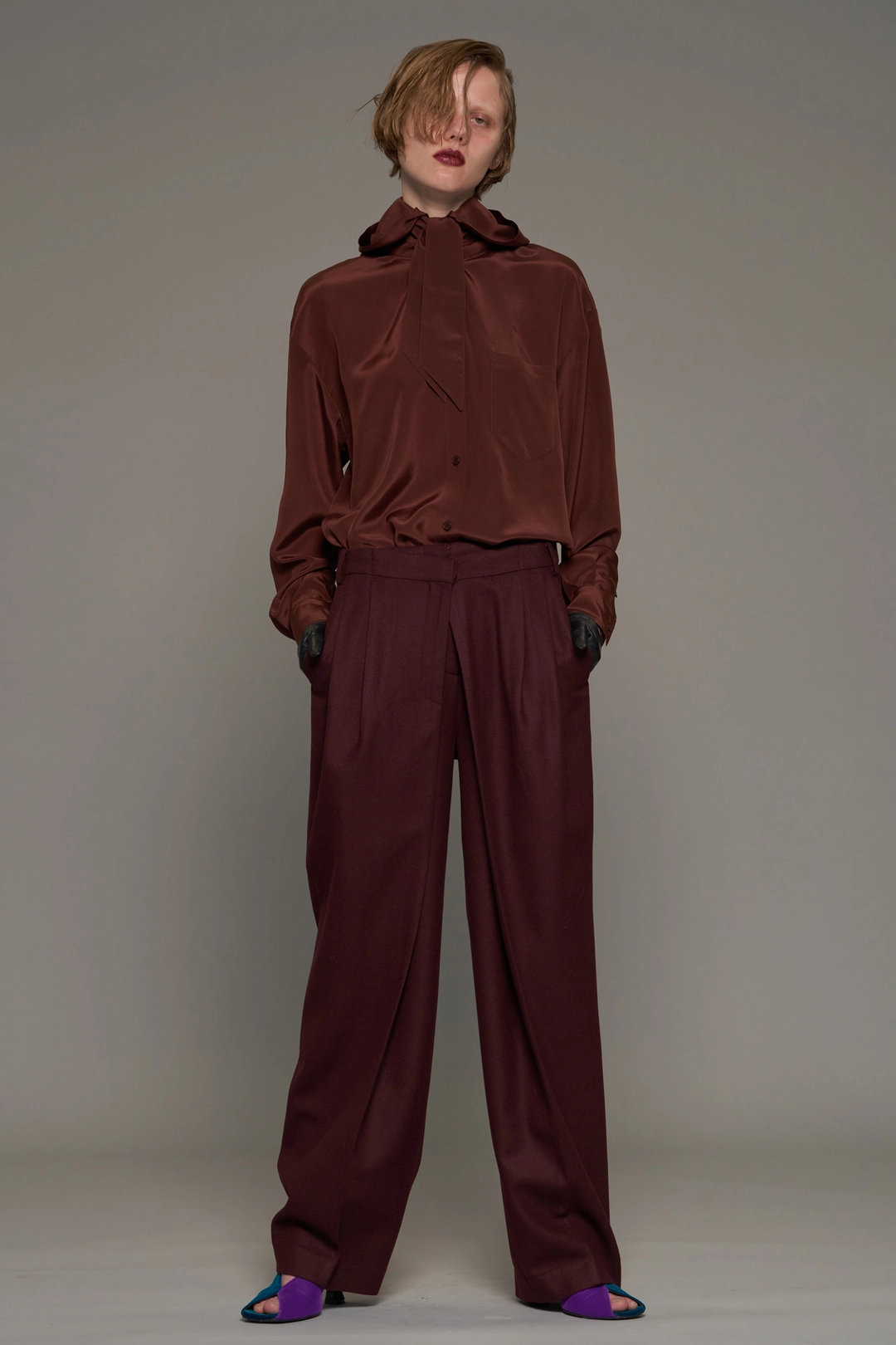 푸쉬버튼 FW26 BROWN HOODED SHIRT 상품 이미지 1