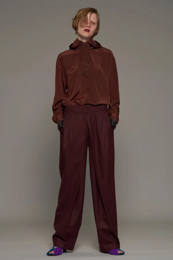 FW26 BROWN HOODED SHIRT