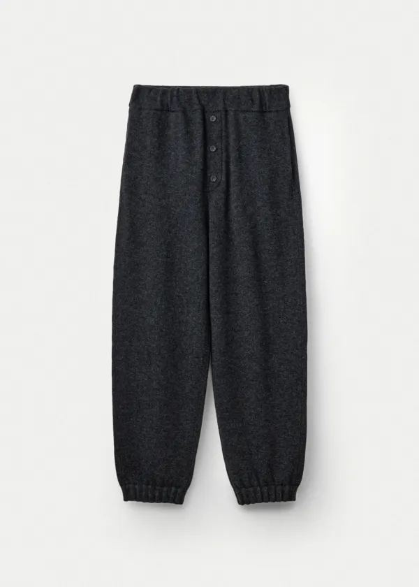 Wool cashmere jogger pant_Graphite