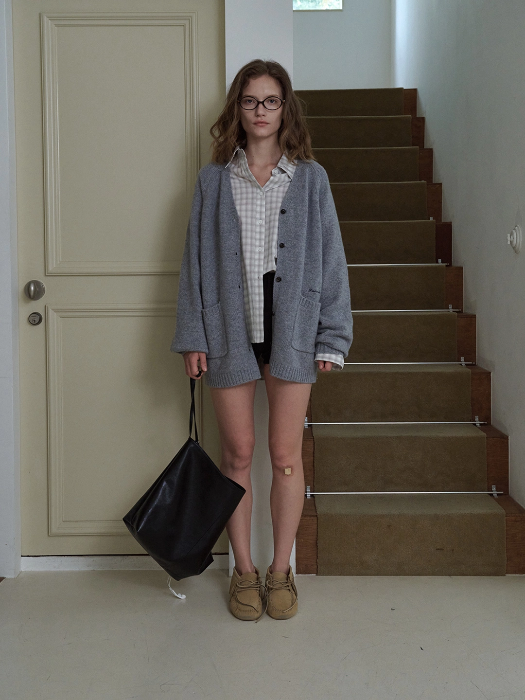 프랑메리코 Slow Pocket Cardigan - Gray 상품 이미지 1