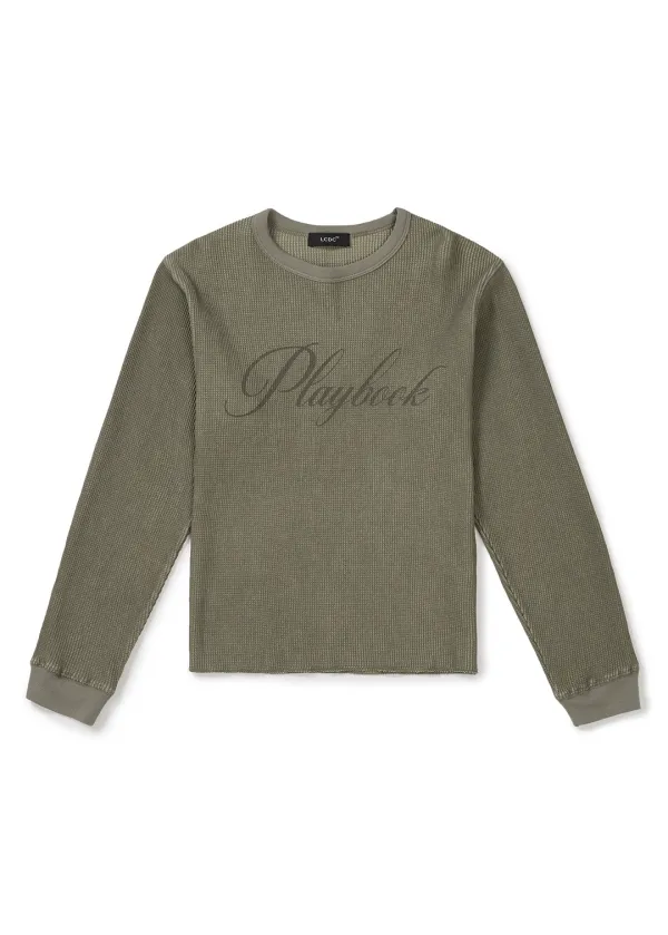 PLAYBOOK WAFFLE T-SHIRT (KHAKI)