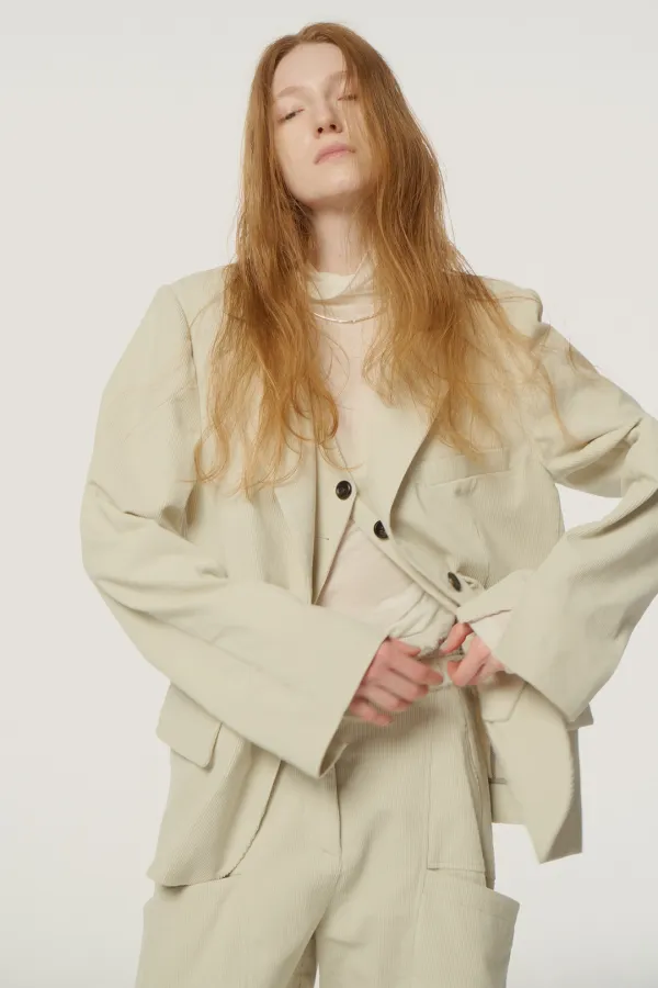 Maverick Corduroy Jacket ecru