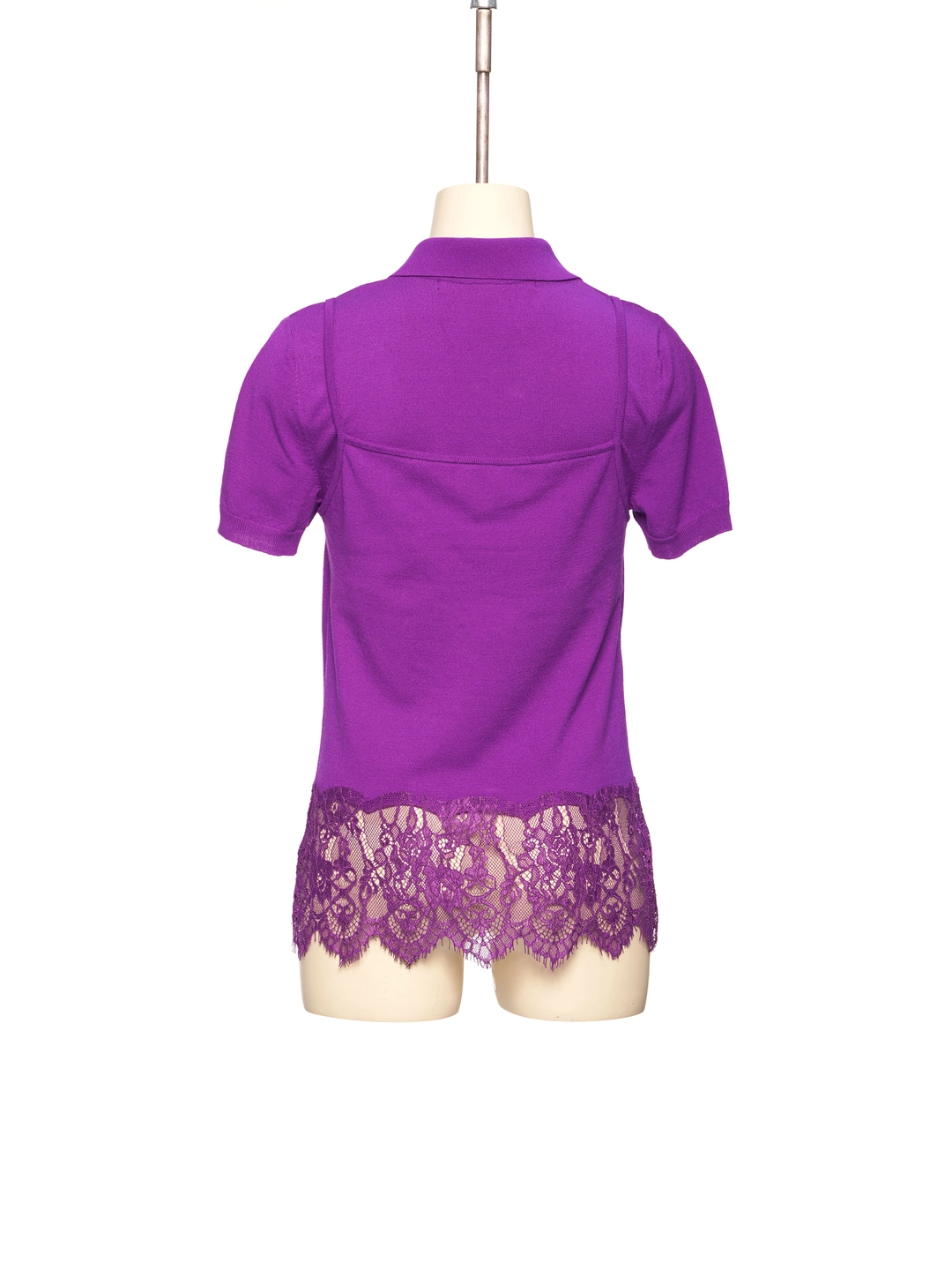 푸쉬버튼 PF26 VIOLET LAYERED SLIP COLLAR KNIT TOP 상품 이미지 3