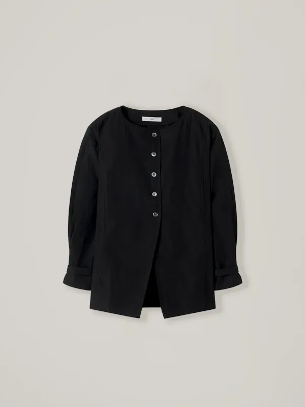 Marie button blouse - Black