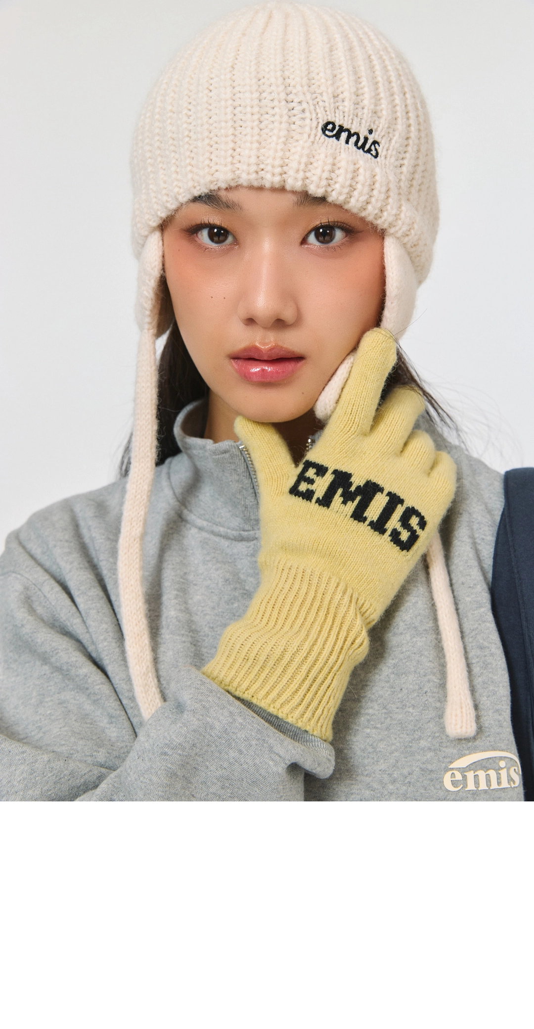 이미스 LOGO FINGER GLOVES-YELLOW 상품 이미지 2