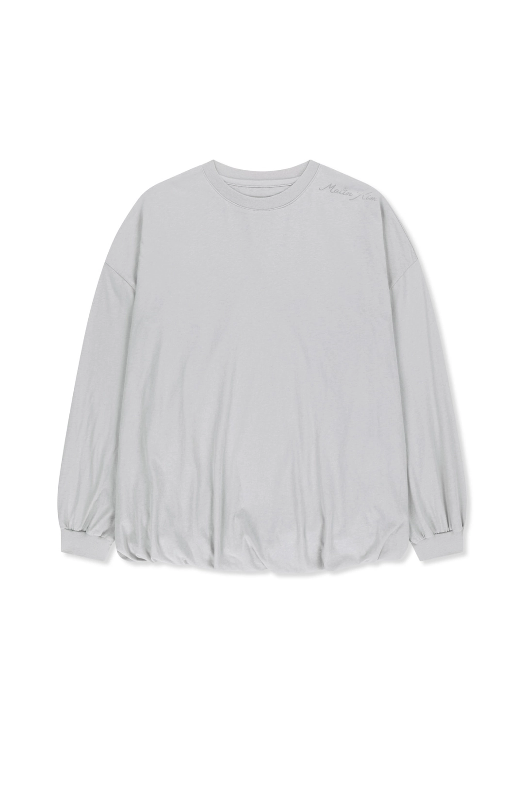 마뗑킴 BLOUSON HEM OVERFIT TOP IN LIGHT GREY 상품 이미지 1