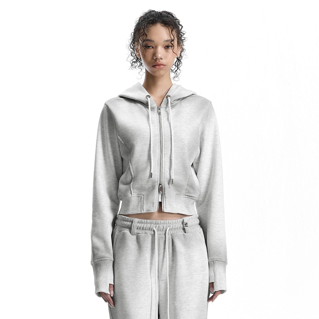 트리밍버드 Brushed Set-Up Sweat Hoodie Zip-Up [ Light Gray ] 상품 이미지 1