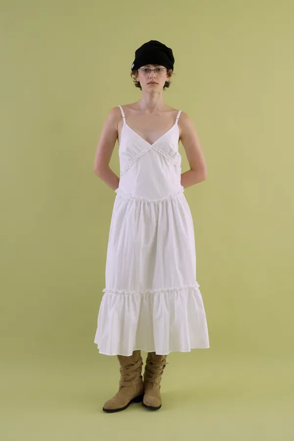 Silly frill dress_ivory