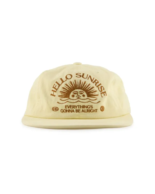 Washed HS Arch Logo 6panel Cap_Light Yellow
