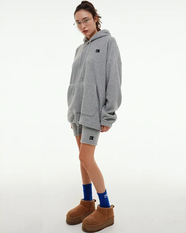 CENTAUR FLEECE BIKER SHORTS_DARK GREY