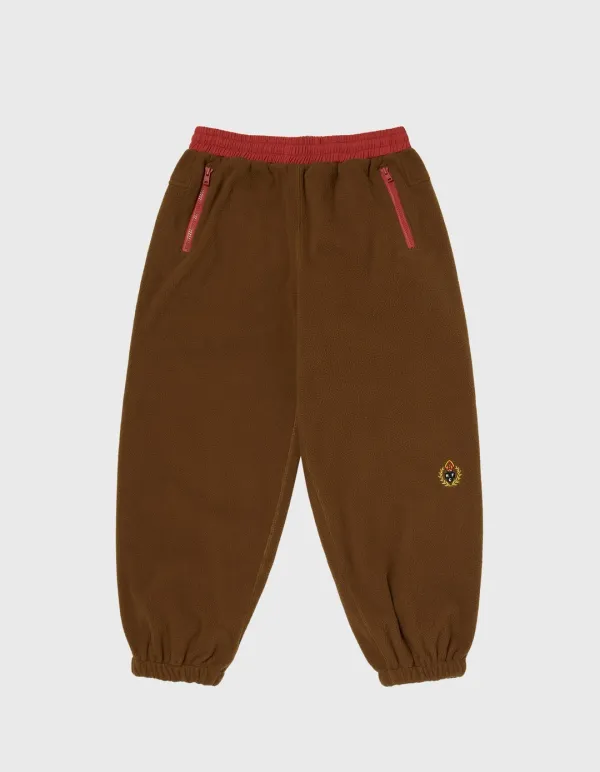 CHILDREN MICRO FLEECE PANTS / Brown