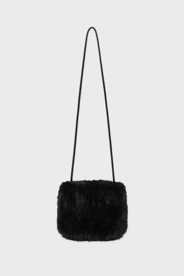 SN Mini Fur Cross Bag (Black)