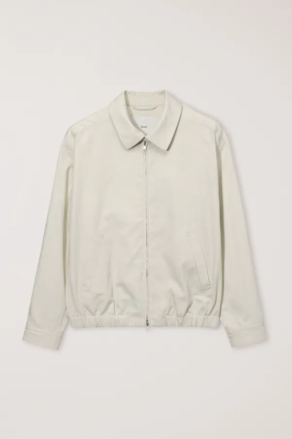 UNISEX COLLARED LIGHT BLOUSON JACKET IVORY_UDJU6B121IV