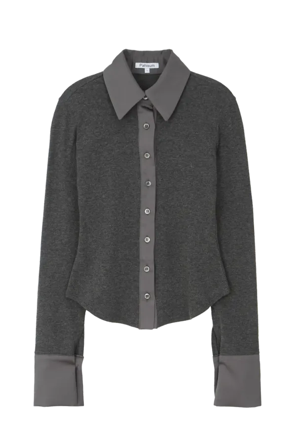 SOFT FITTED SHIRT_CHARCOAL