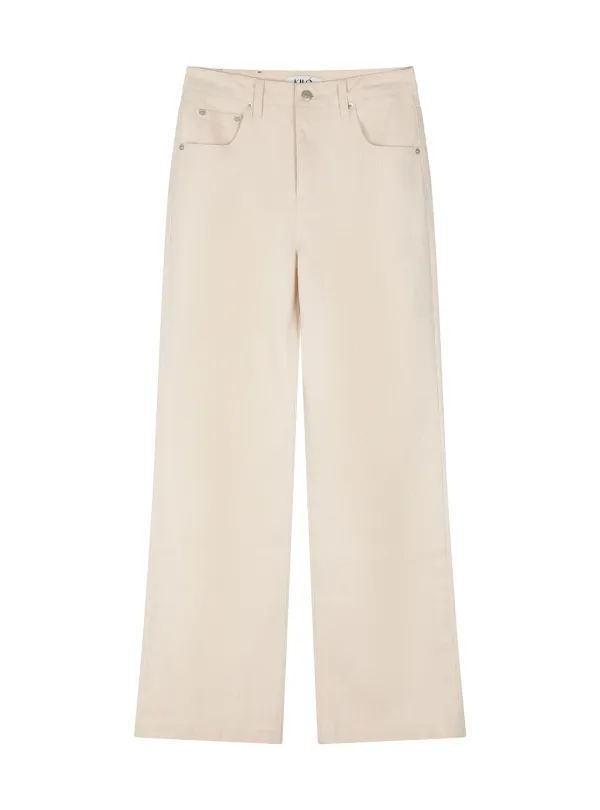 WASHED VELVET JEANS (BEIGE)