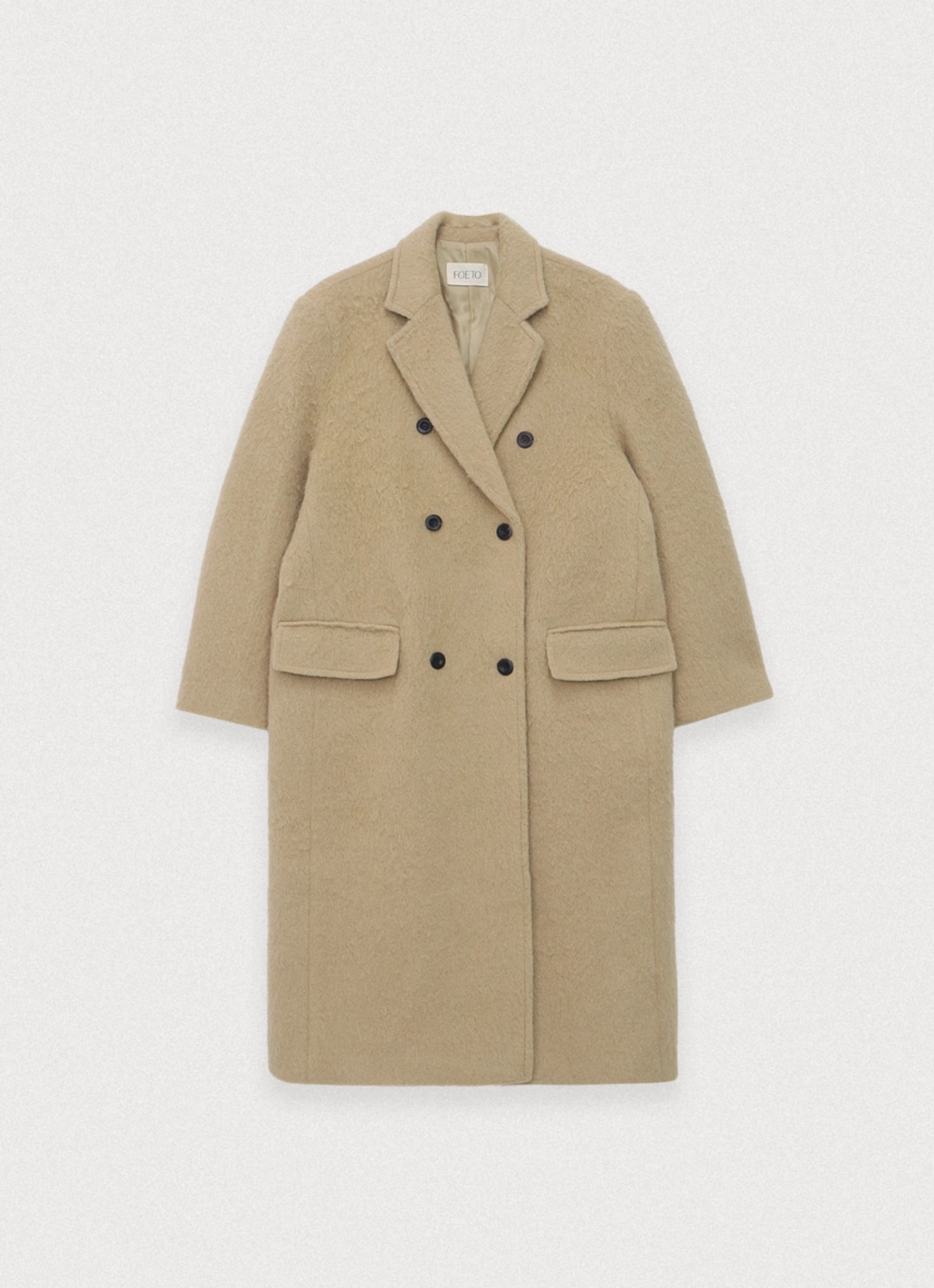 포에토 [3rd] Warm haze double alpaca coat - beige 상품 이미지 1