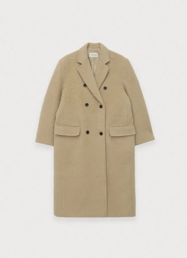 [3rd] Warm haze double alpaca coat - beige