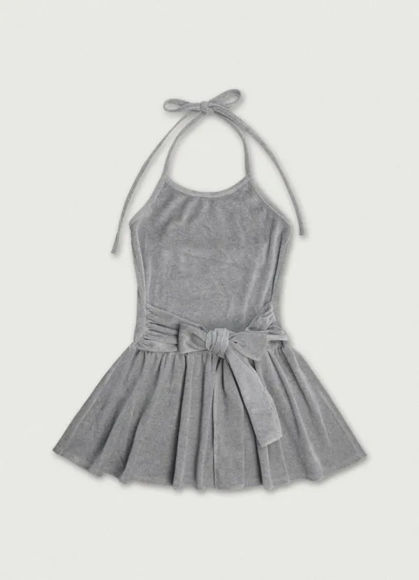 Ribbon Tie Velvet Ops [gray]