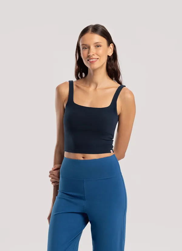 Deep square tank top_Dark Sapphire
