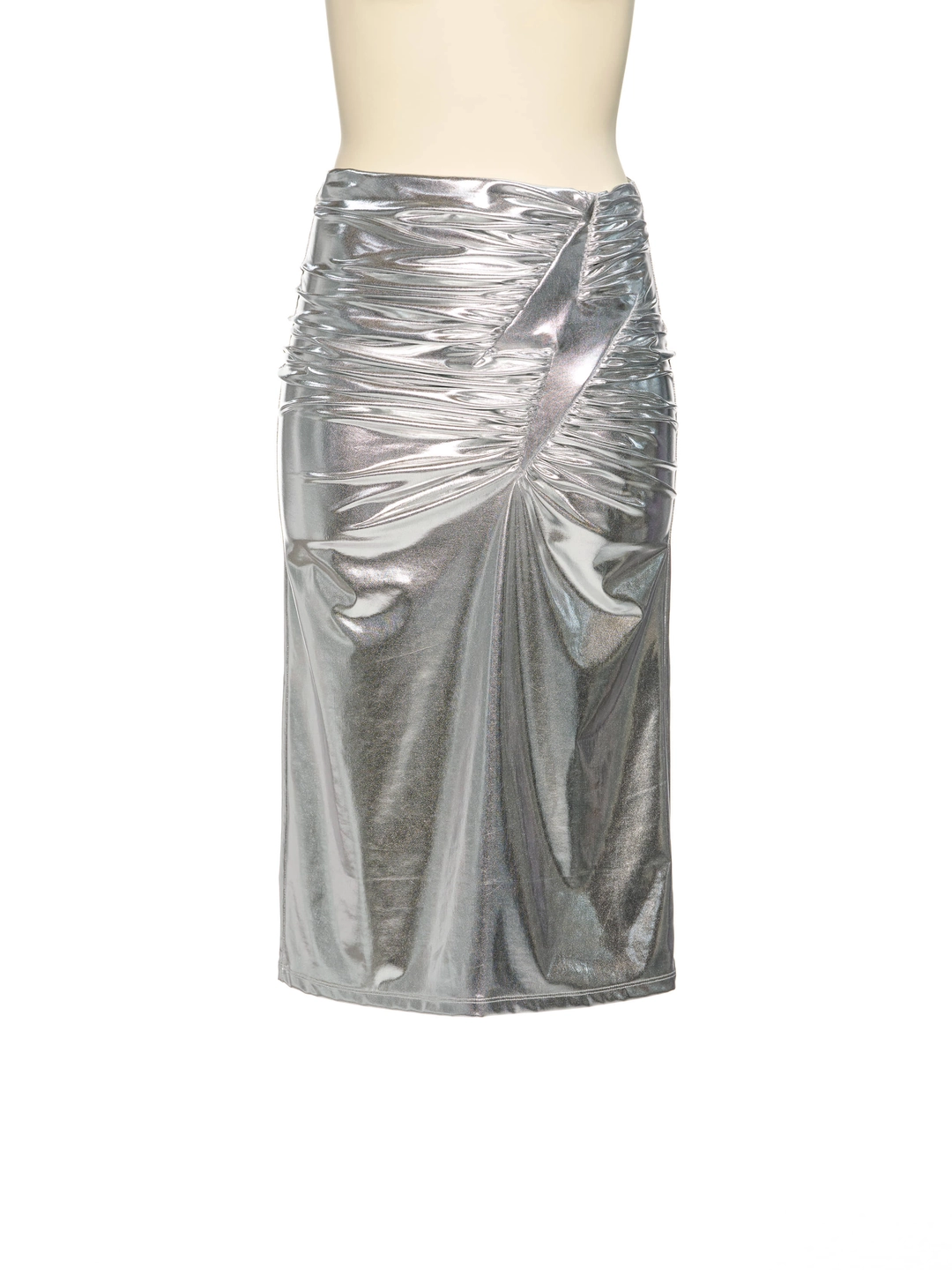 푸쉬버튼 PS26 SILVER THUNDER SHIRRED SKIRT 상품 이미지 1