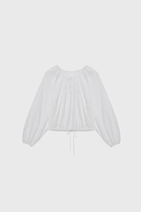 Cotton balloon blouse