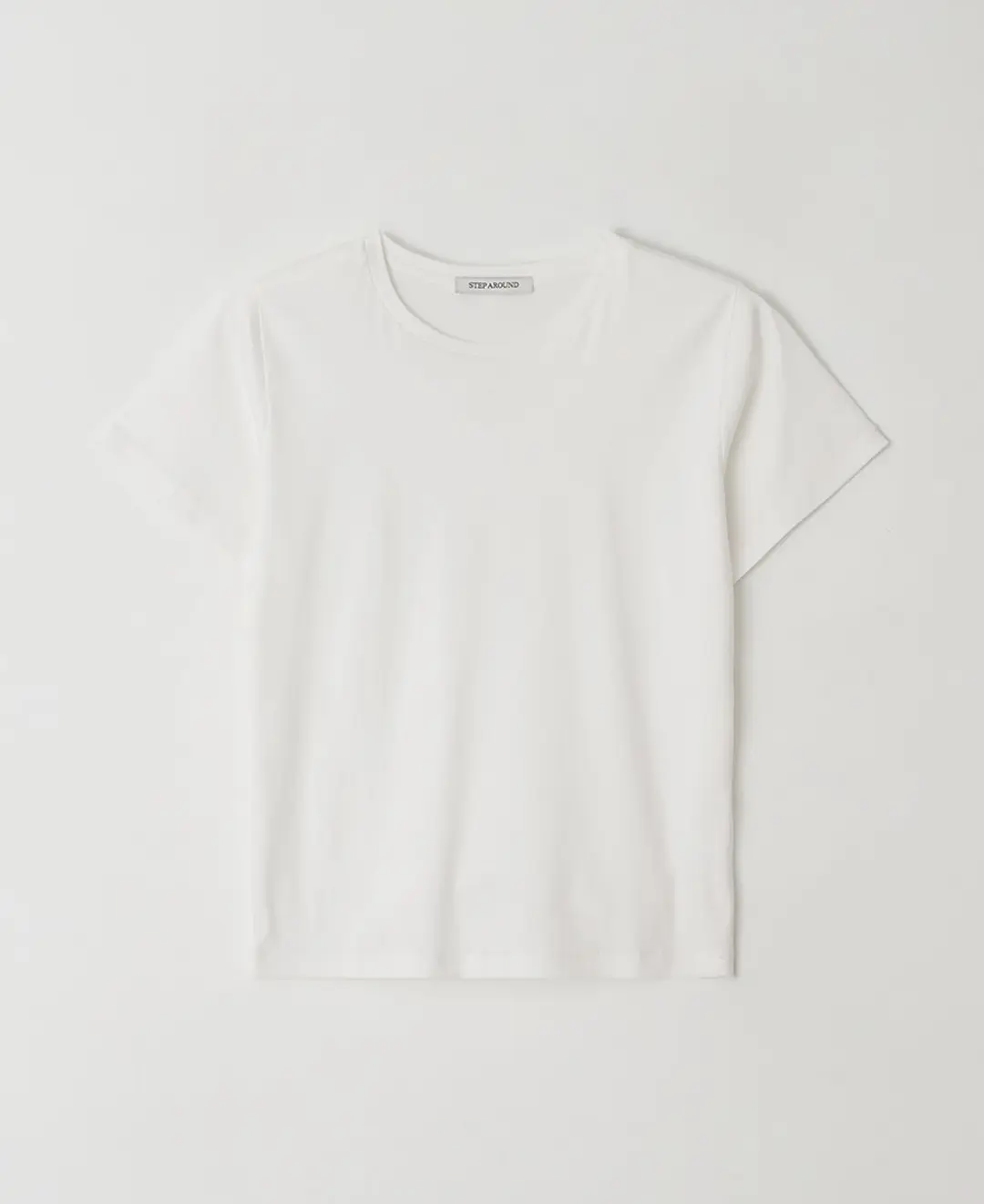 스텝어라운드 [2차] Silket cotton half t-shirt_WHITE 상품 이미지 1