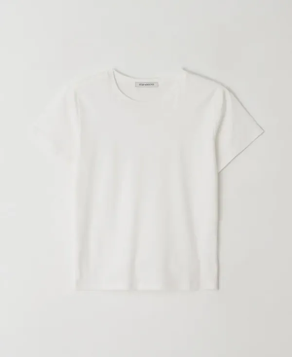 [2차] Silket cotton half t-shirt_WHITE