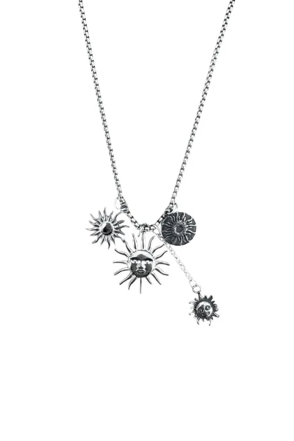 SUN MOTIF LAYERED NECKLACE