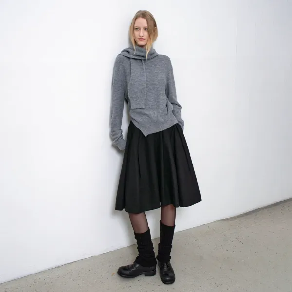 (T-7145)MUFFER SET SOFT WOOL KNIT S