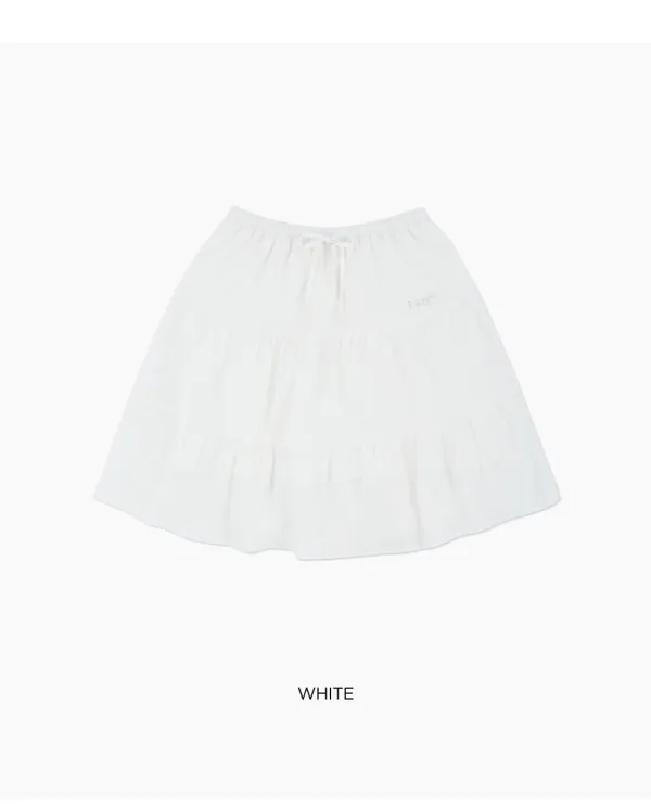 Lazy CanCan Shirring Half Skirt (2color)