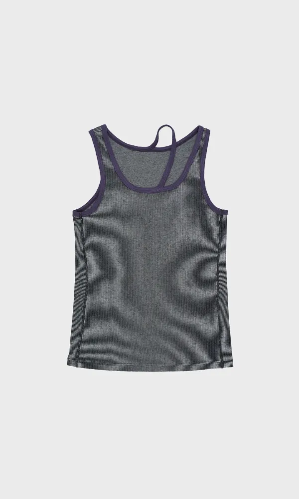 Color Line Sleeveless Top_Charcoal