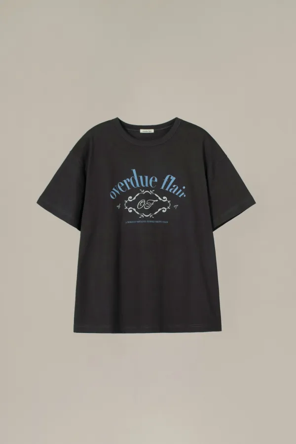 OVERDUE ARTWORK T-SHIRT_CHARCOAL