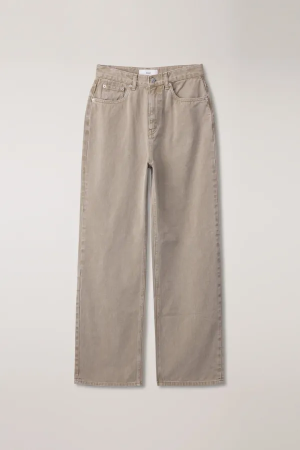 RELAXED WIDE JEANS DYED SAND BEIGE_UDPA6A208I2