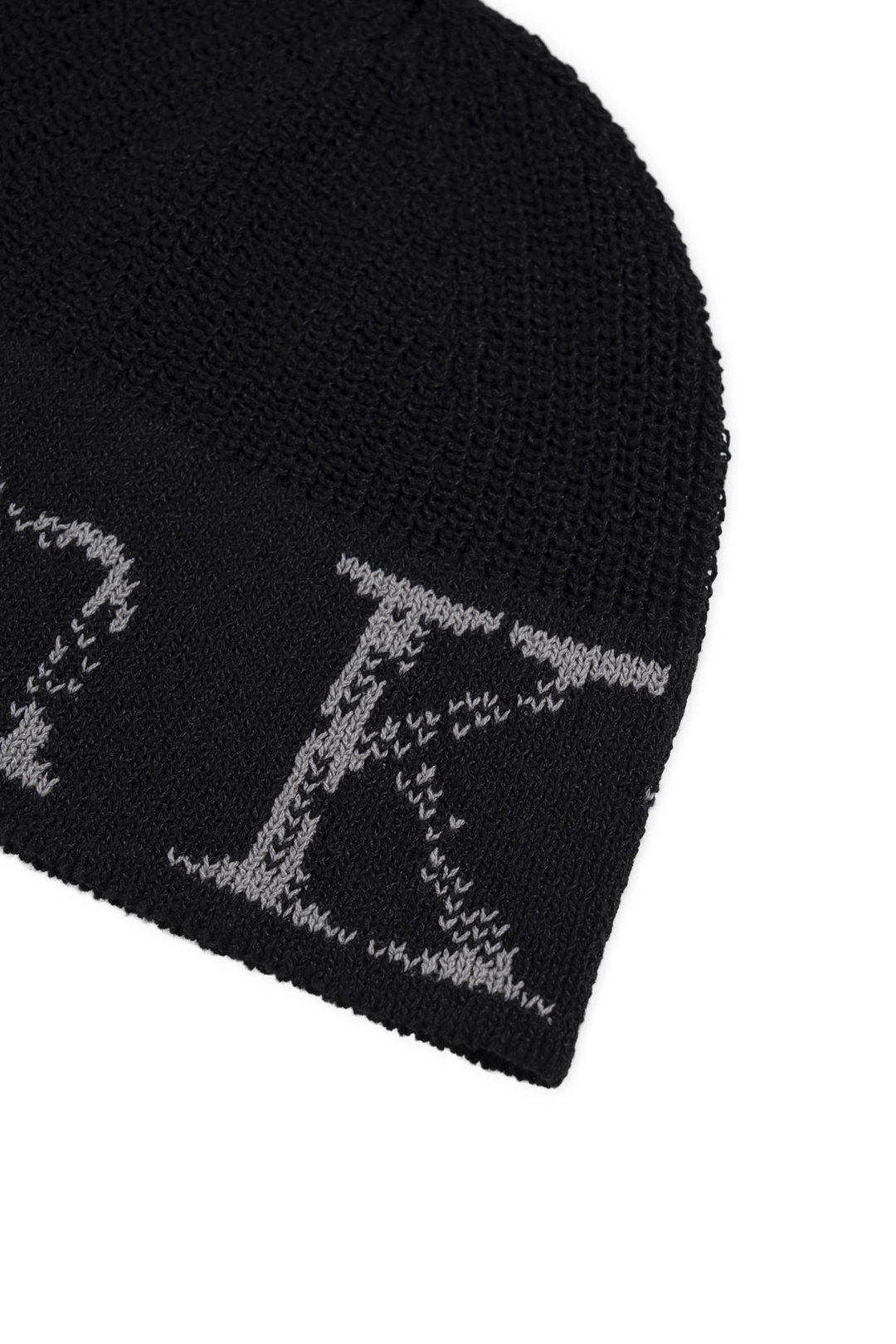 마뗑킴 CRACKED LOGO LIGHT BUCKET BEANIE IN BLACK 상품 이미지 3