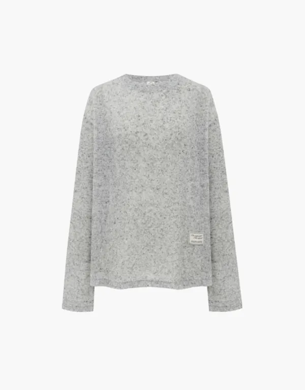 [6/15 예약배송]long sleeve skashi knit - melange grey