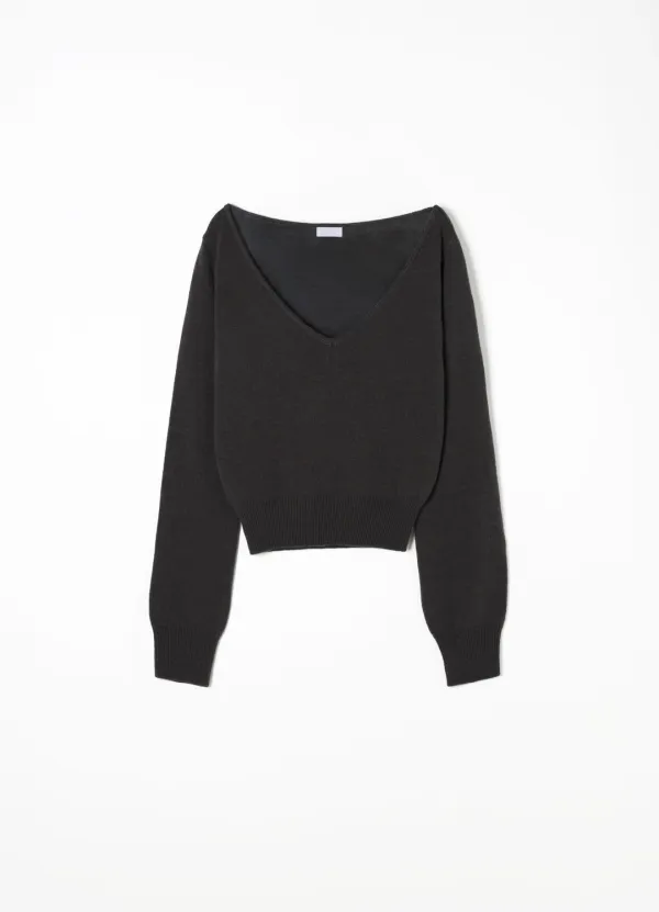 Ray Deep V Knit(Charcoal)