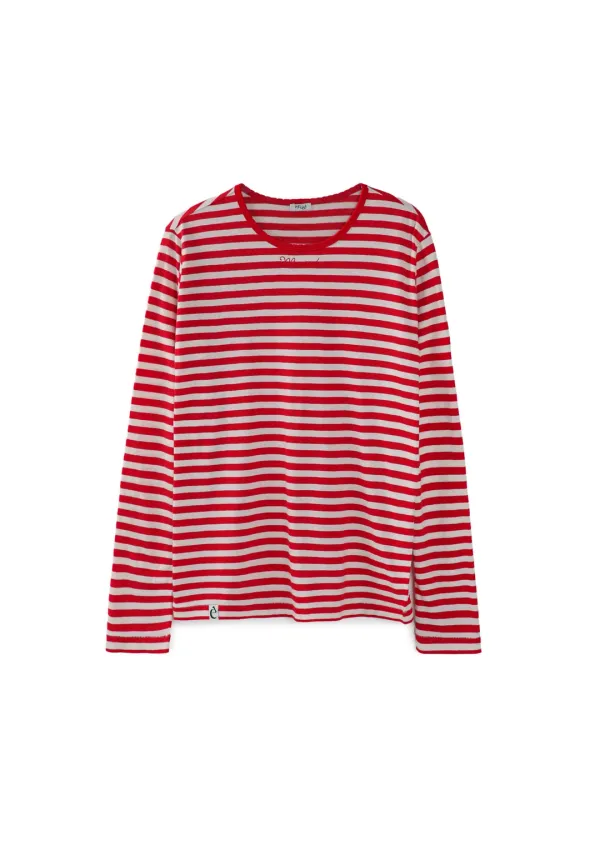 [2차 리오더] Mused Classic Stripe T-shirts - Red