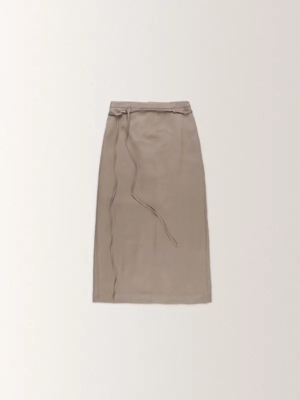 TIE LONG SKIRT [ ASH ]