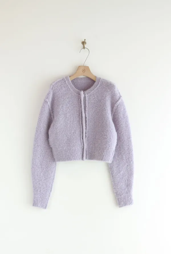 BUBBLE CARDIGAN ( LILAC )