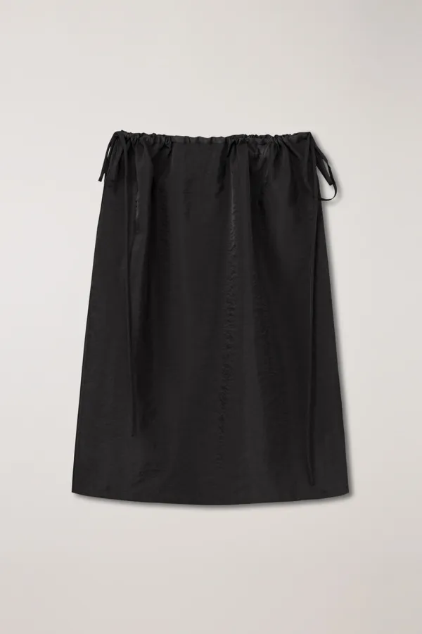 SEE-THROUGH LAYERING SKIRT BLACK_UDSK6A208BK
