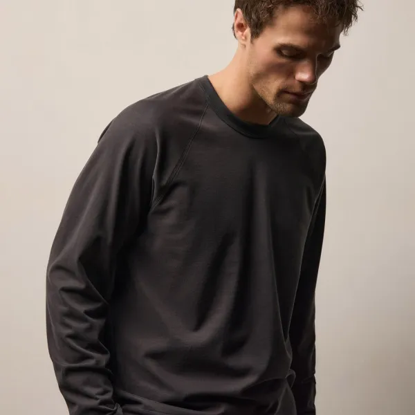 Organic Sueded Jersey Sweatshirt - Magma
