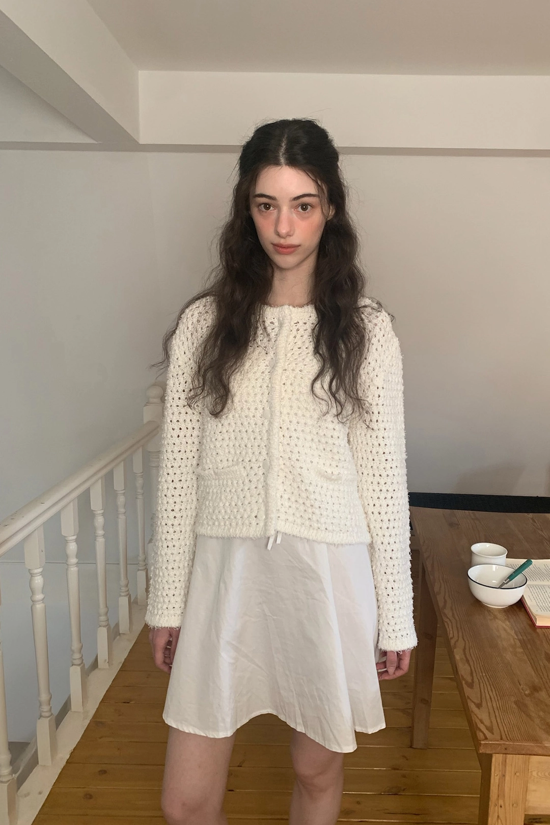 리리수 (LAST) Emily Cardigan / White 상품 이미지 1