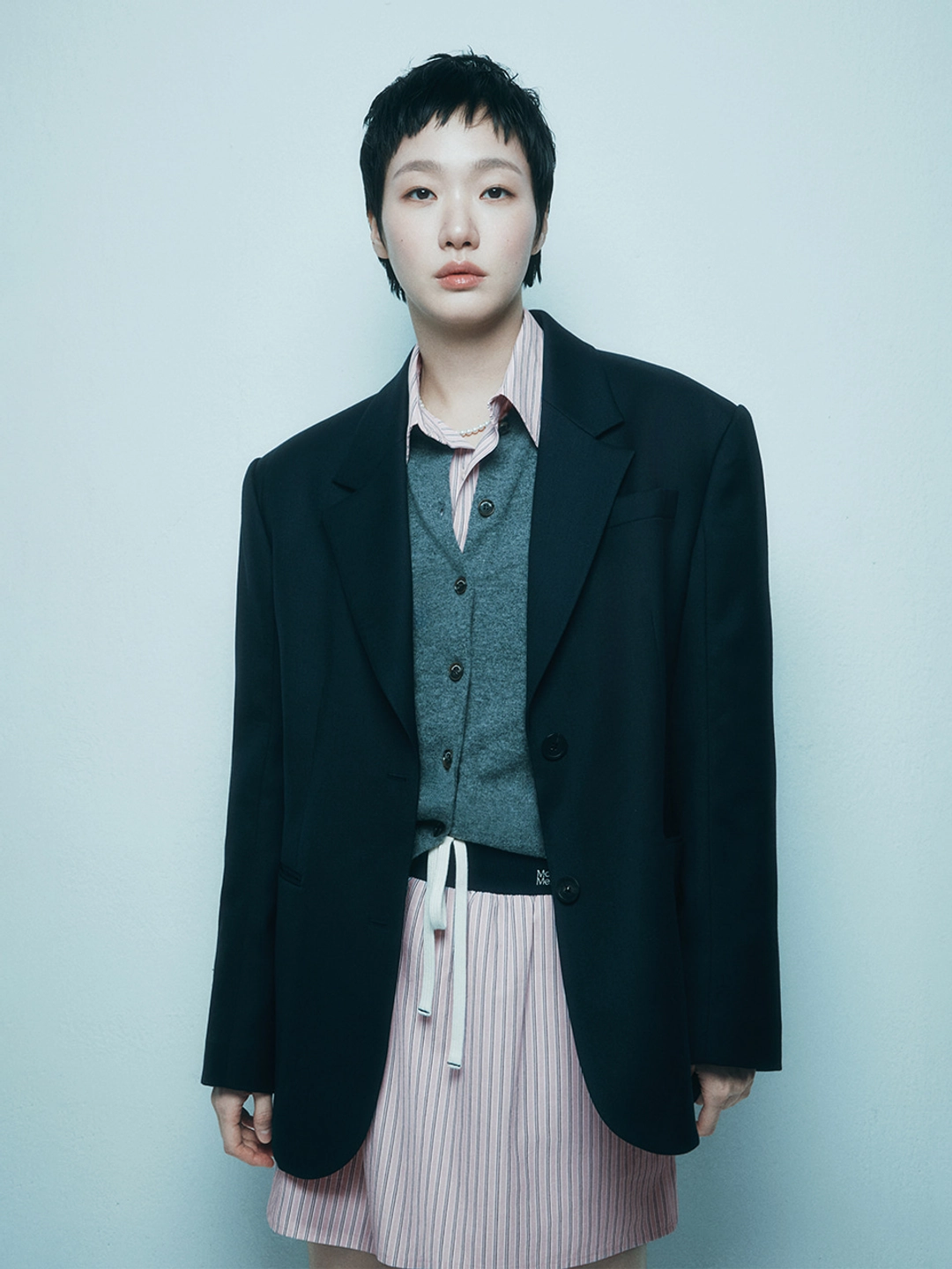 마르디 메크르디 WOOL OVERSIZED SINGLE JACKET_NAVY 상품 이미지 1