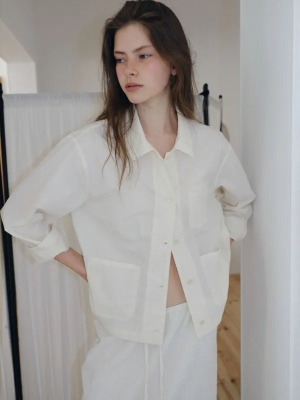 Airy Washing Jacket (Ivory)