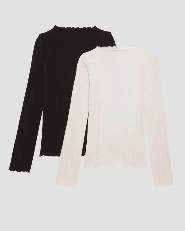 Pack - 2 Omato Long Sleeve Tee (Black / off white)