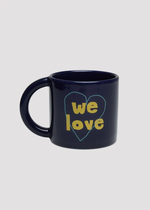 MUG CUP HEART WE LOVE NAVY