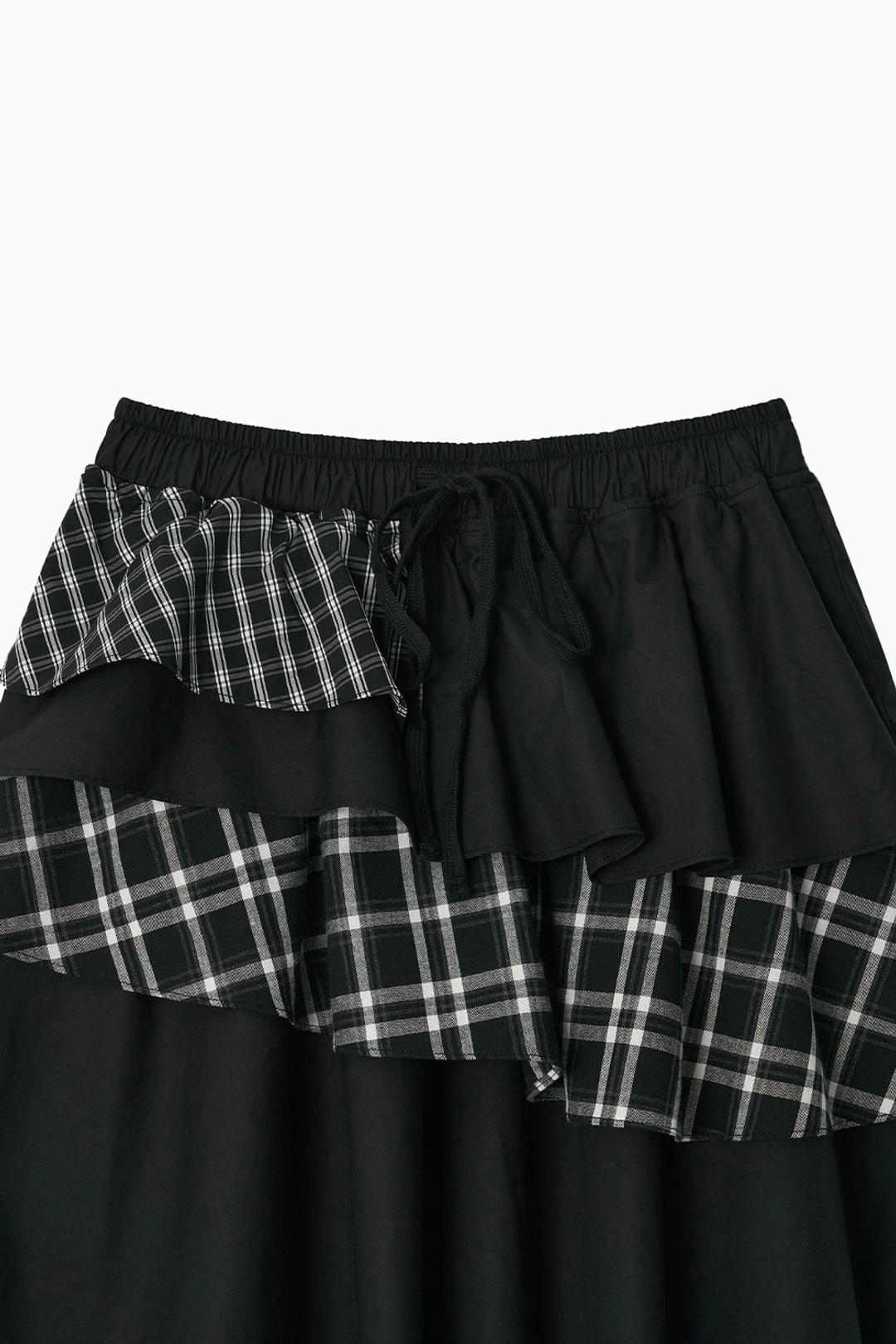 오헤시오 CANCAN LAYERED SKIRT, BLACK CHECK 상품 이미지 3