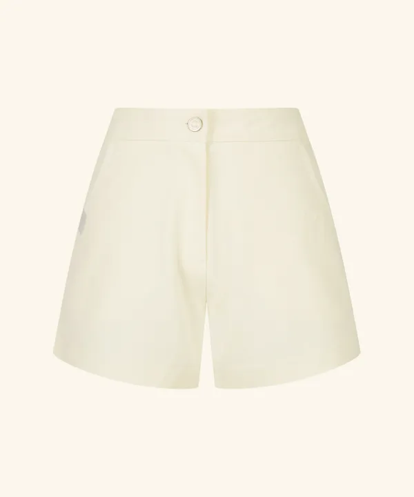 Letters Classic Cotton Shorts (Cream)