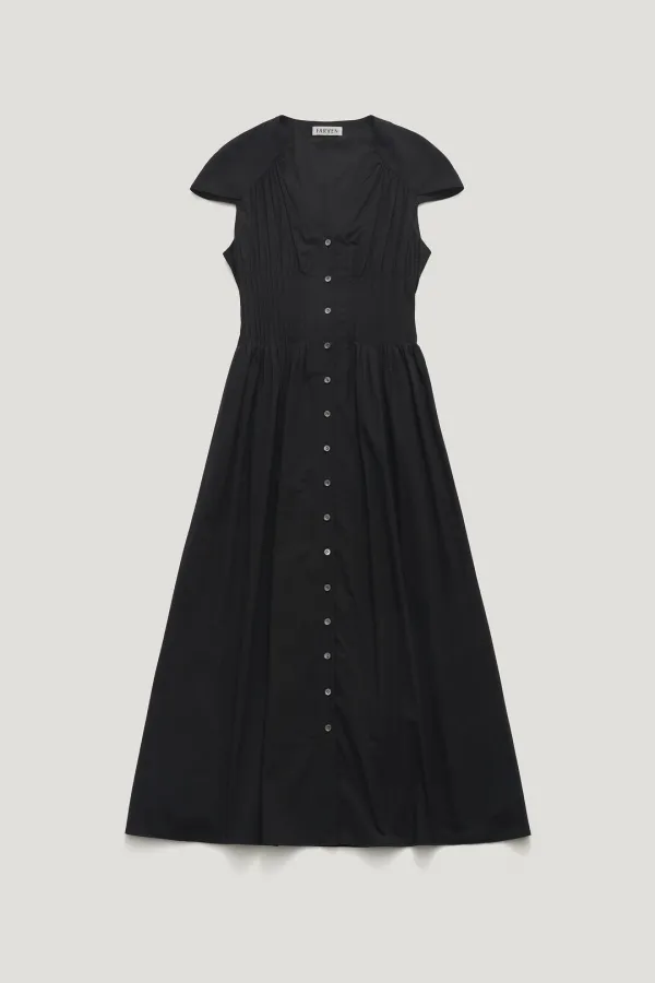 DIANA SHIRRING DRESS_BLACK / ₩228,000